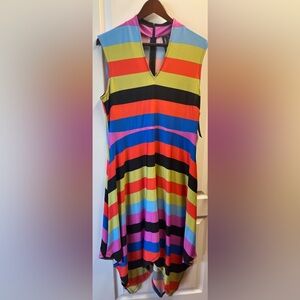 Coldesina NWT Large Sleeveless Striped Shark Bite Dress